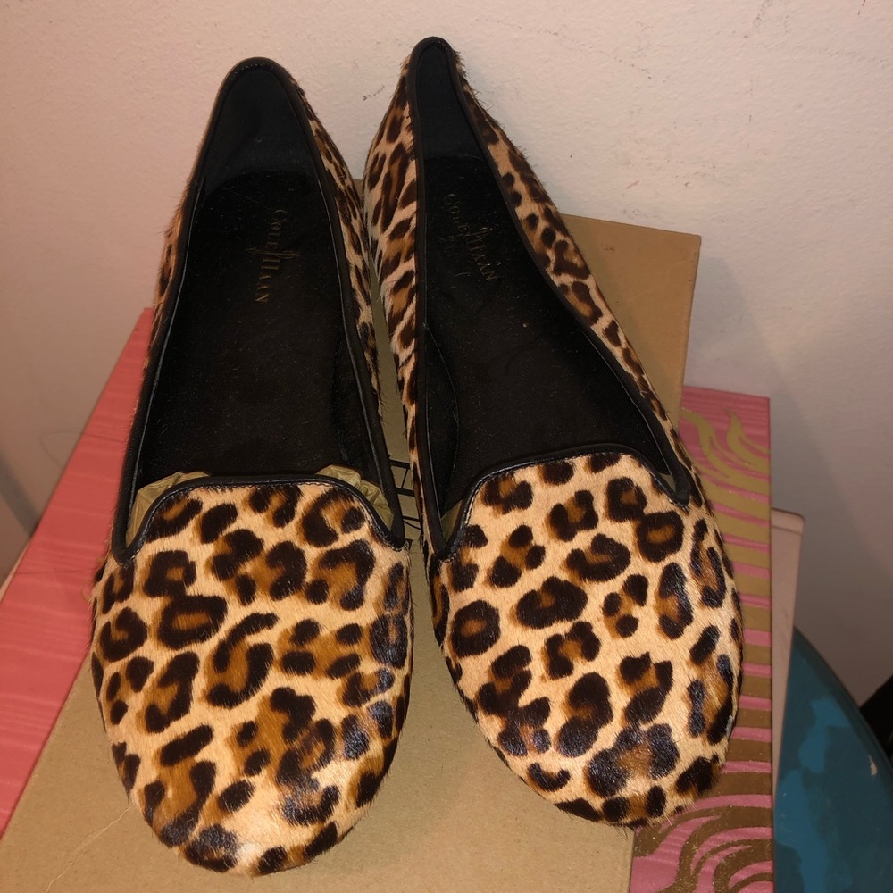 Cole Haan Textured Cheetah Flats